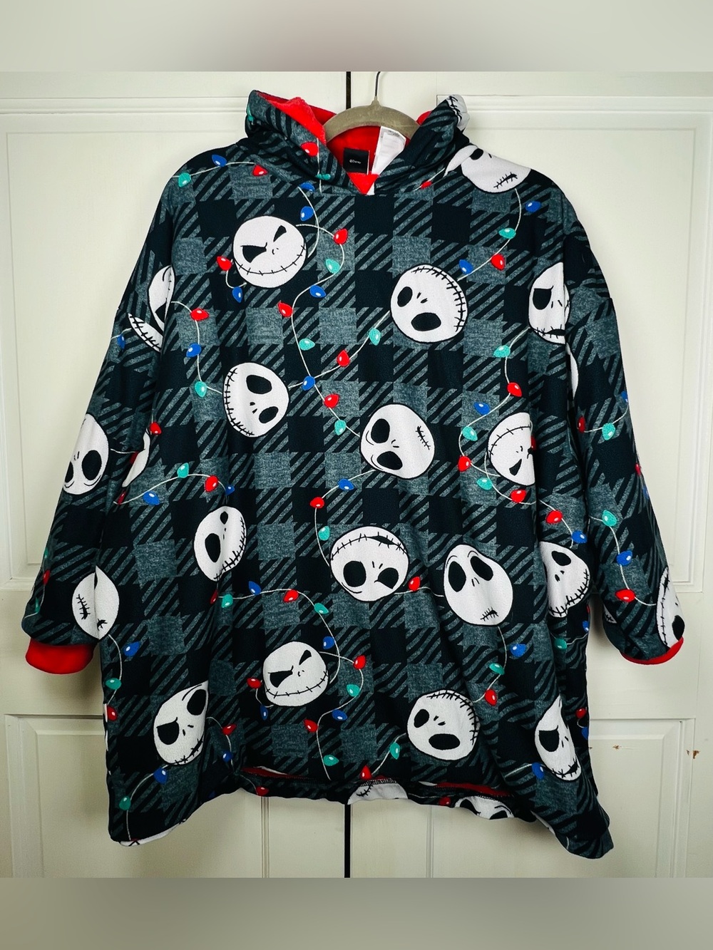 Disney Nightmare Before Christmas Oversized Hooded Pullover Robe Large/XL